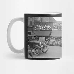 Candy & Ice Cream Shop, 1938. Vintage Photo Mug